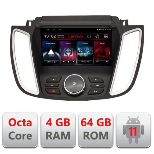 VPX Navigatie dedicata Lenovo Ford Kuga 2015-2020 SYNC2 si SYNC3, Octacore Qualcomm, 4Gb RAM, 64Gb Hdd, 4G, Qled, DSP, Carplay, Bluetooth