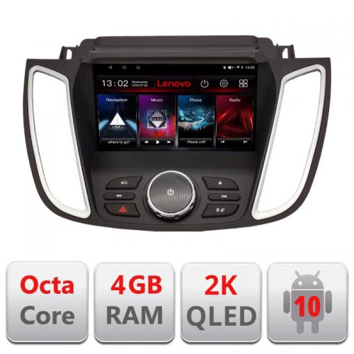 VPX Navigatie dedicata Lenovo Ford Kuga 2015-2020 SYNC2 si SYNC3, Octacore, 4Gb RAM, 64Gb Hdd, 4G, QLED 2K, DSP, Carplay, Bluetooth