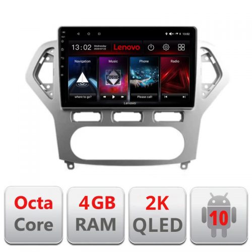 VPX Navigatie dedicata Lenovo Ford Mondeo 2006-2010 L-MONDEO-AC, Octacore, 4Gb RAM, 64Gb Hdd, 4G, QLED 2K, DSP, Carplay, Bluetooth