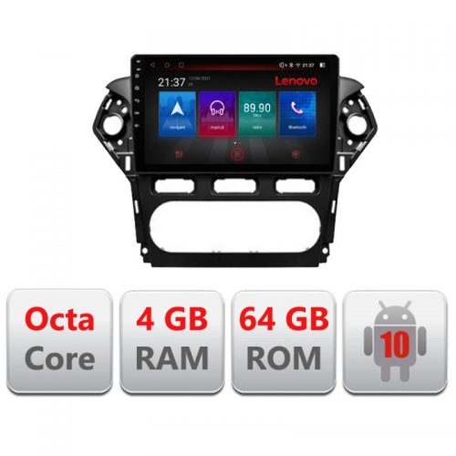 VPX Navigatie dedicata Lenovo Ford Mondeo 2010-2014 E-MONDEO-CLIMA, Octacore, 4Gb RAM, 64Gb Memorie, 4G, Qled, 360, DSP, Carplay,Bluetooth