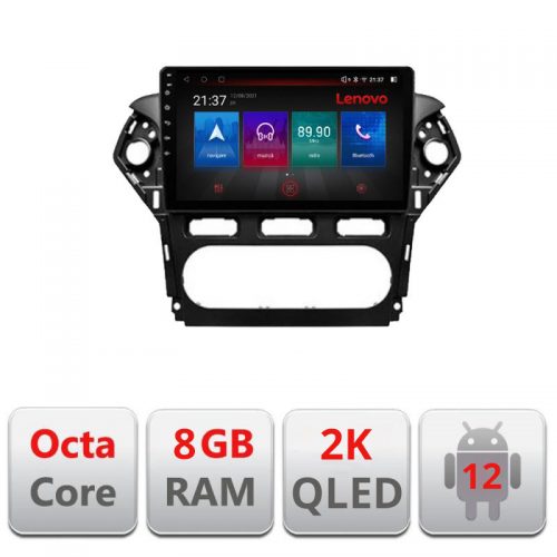 VPX Navigatie dedicata Lenovo Ford Mondeo 2010-2014 M-MONDEO-CLIMA Octacore, 8 Gb RAM, 128 Gb Memorie, 4G, Qled 2K, DSP, Carplay AA, 360,Bluetooth0