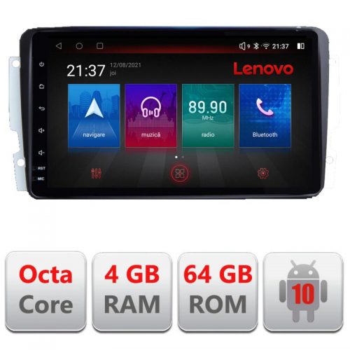 VPX Navigatie dedicata Lenovo Mercedes C 2001-2004 CLK G E-171, Octacore, 4Gb RAM, 64Gb Hdd, 4G, Qled, 360, DSP, Carplay,Bluetooth