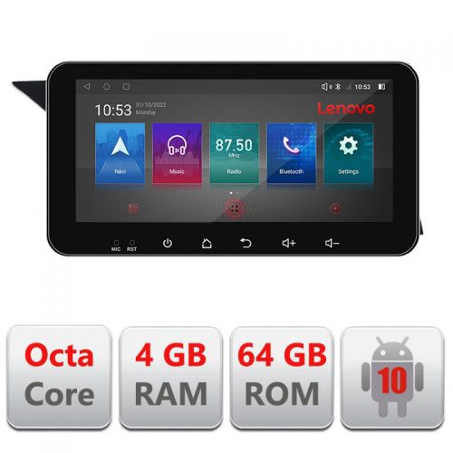 VPX Navigatie dedicata Lenovo Mercedes GLK 2012-2015 NTG4.5 I-GLK 4+64, Ecran QLED 10.33″, Octacore, 4Gb RAM, 64Gb Memorie, 4G, 360, DSP,…