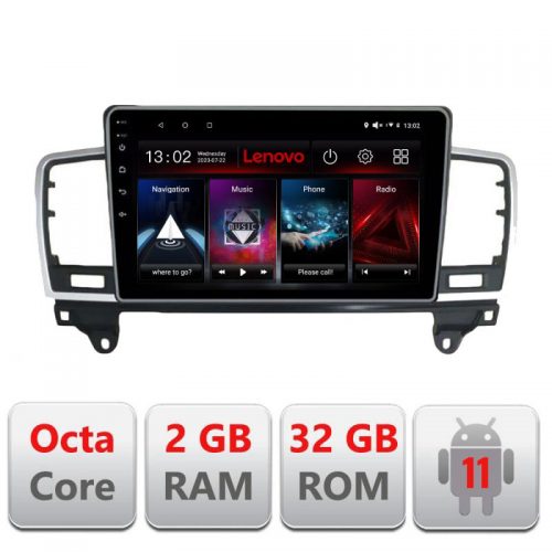 VPX Navigatie dedicata Lenovo Mercedes ML W166 NTG4.5 D-W166, Octacore Qualcomm, 2Gb RAM, 32Gb Hdd, 4G, Qled, DSP, Carplay, Bluetooth