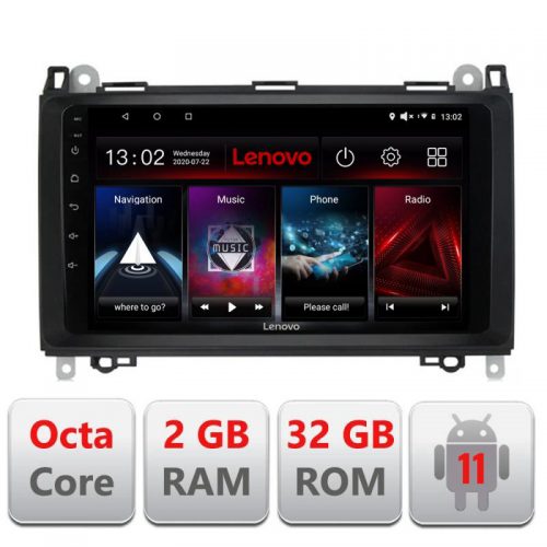 VPX Navigatie dedicata Lenovo Mercedes VW D-068, Octacore Qualcomm, 2Gb RAM, 32Gb Hdd, 4G, Qled, DSP, Carplay, Bluetooth