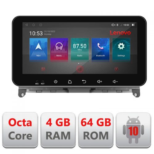 VPX Navigatie dedicata Lenovo Mercedes W204 2008-2012 I-W204 4+64, Ecran QLED 10.33″, Octacore, 4Gb RAM, 64Gb Memorie, 4G, 360, DSP, Carplay,Bluetooth