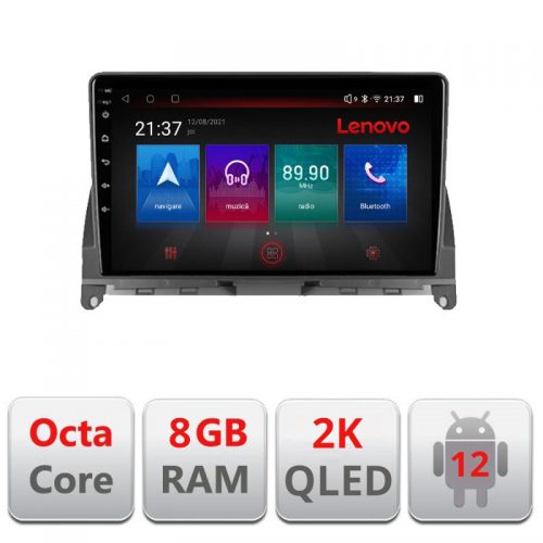 VPX Navigatie dedicata Lenovo Mercedes W204 2008-2012 M-W204 Octacore, 8 Gb RAM, 128 Gb Hdd, 4G, Qled 2K, DSP, Carplay AA, 360,Bluetooth
