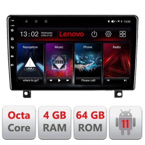 VPX Navigatie dedicata Lenovo Opel Astra H 2006-2015, Octacore Qualcomm, 4Gb RAM, 64Gb Hdd, 4G, Qled, DSP, Carplay, Bluetooth