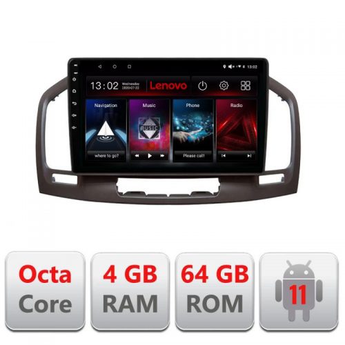 VPX Navigatie dedicata Lenovo Opel Insignia 2009-2013 L-114 , Octacore Qualcomm, 4Gb RAM, 64Gb Hdd, 4G, Qled, DSP, Carplay, Bluetooth