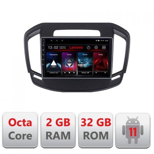 VPX Navigatie dedicata Lenovo Opel Insignia 2014-2016 D-338, Octacore Qualcomm, 2Gb RAM, 32Gb Hdd, 4G, Qled, DSP, Carplay, Bluetooth