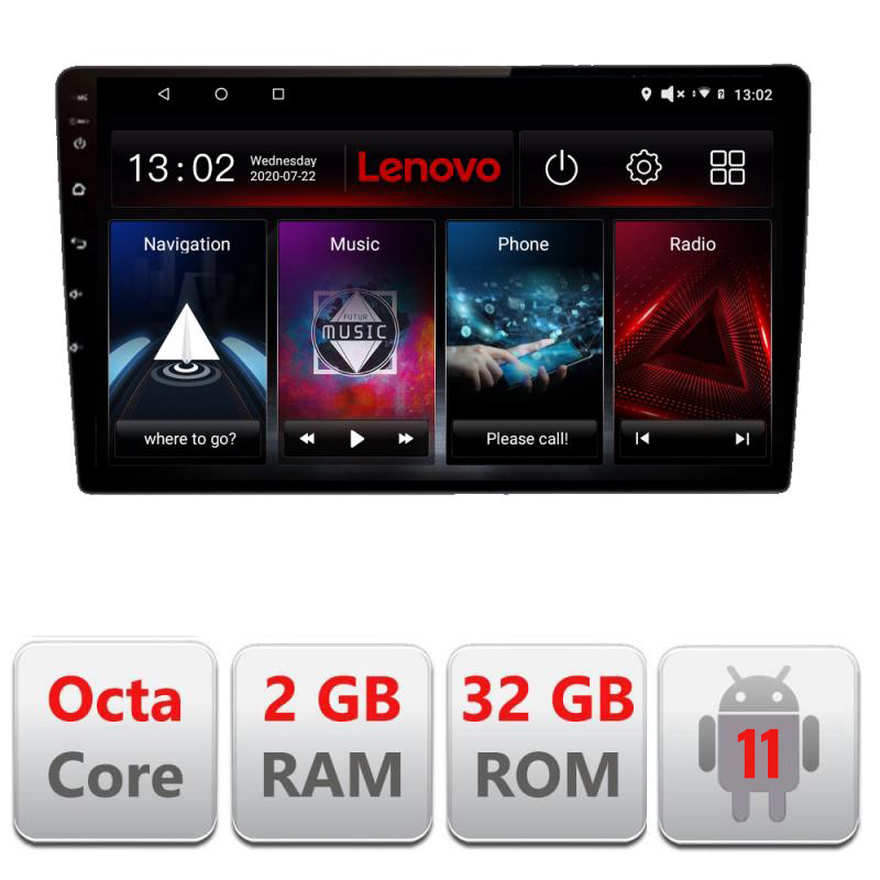 Navigatie dedicata Lenovo Opel Zafira Corsa Astra Antara 2005-2014 D-ZAFIRA-B, Octacore Qualcomm, 2Gb RAM, 32Gb Hdd, 4G, Qled, DSP, Carplay, Bluetooth