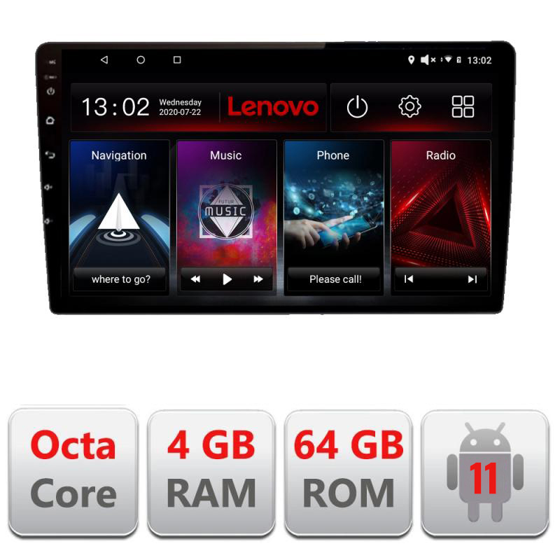 Navigatie dedicata Lenovo Opel Zafira Corsa Astra Antara 2005-2014 L-ZAFIRA-B , Octacore Qualcomm, 4Gb RAM, 64Gb Hdd, 4G, Qled, DSP, Carplay,...