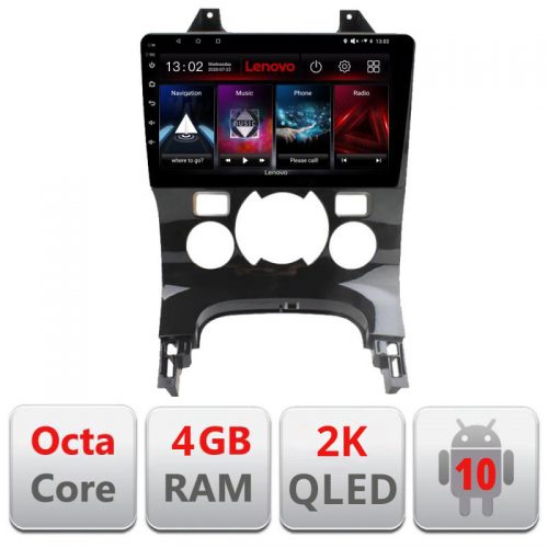 VPX Navigatie dedicata Lenovo Peugeot 3008 L-323, Octacore, 4Gb RAM, 64Gb Hdd, 4G, QLED 2K, DSP, Carplay, Bluetooth