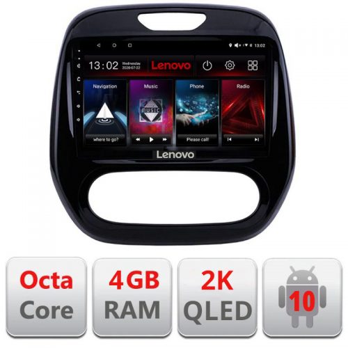 VPX Navigatie dedicata Lenovo Renault Captur L-CAPTUR, Octacore, 4Gb RAM, 64Gb Hdd, 4G, QLED 2K, DSP, Carplay, Bluetooth