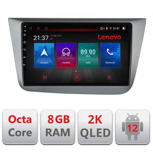 VPX Navigatie dedicata Lenovo Seat Leon 2005-2012 M-leon05 Octacore, 8 Gb RAM, 128 Gb Hdd, 4G, Qled 2K, DSP, Carplay AA, 360,Bluetooth