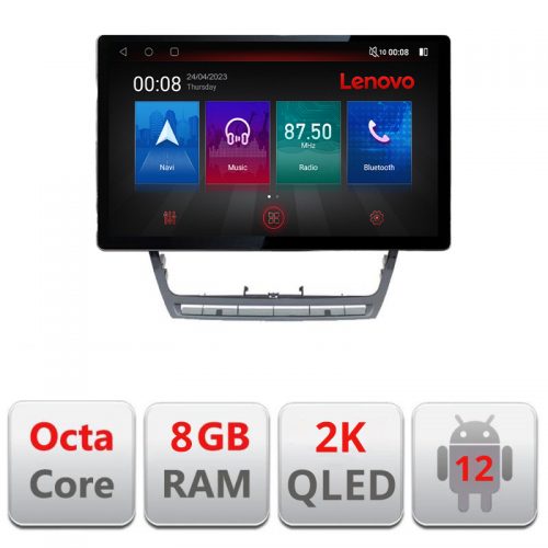 VPX Navigatie dedicata Lenovo Skoda Octavia 2 2005-2013 N-005, Ecran 2K QLED 13″,Octacore,8Gb RAM,128Gb Hdd,4G,360,DSP,Carplay,Bluetooth