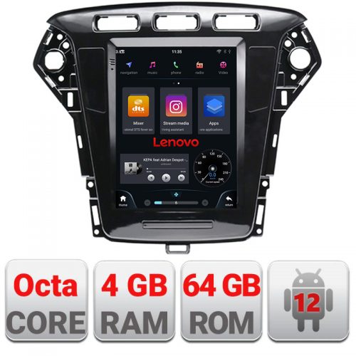 VPX Navigatie dedicata Lenovo tip Tesla Ford Mondeo 2010-2013,Qled 9.7″,Octacore,4Gb RAM,64Gb Hdd,4G,DSP,Carplay,Bluetooth