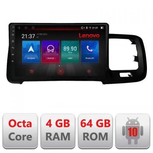 VPX Navigatie dedicata Lenovo Volvo S60 2008-2014 E-s60-08, Octacore, 4Gb RAM, 64Gb Hdd, 4G, Qled, 360, DSP, Carplay,Bluetooth