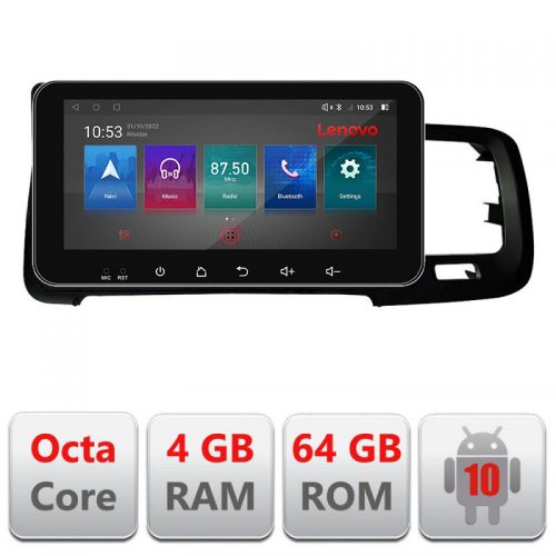 VPX Navigatie dedicata Lenovo Volvo S60 2008-2014 I-s60-08 4+64, Ecran QLED 10.33″, Octacore, 4Gb RAM, 64Gb Memorie, 4G, 360, DSP, Carplay,Bluetooth