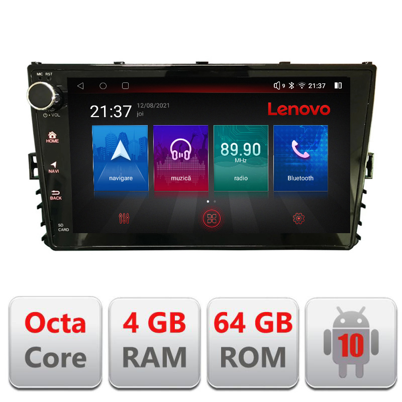 Navigatie dedicata Lenovo VW masini dupa 2018 , Octacore, 4Gb RAM, 64Gb Hdd, 4G, Qled, 360, DSP, Carplay,Bluetooth