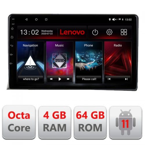VPX Navigatie dedicata Lenovo VW Multivan 2003-2015 L-MULTIVAN, Octacore Qualcomm, 4Gb RAM, 64Gb Hdd, 4G, Qled, DSP, Carplay, Bluetooth