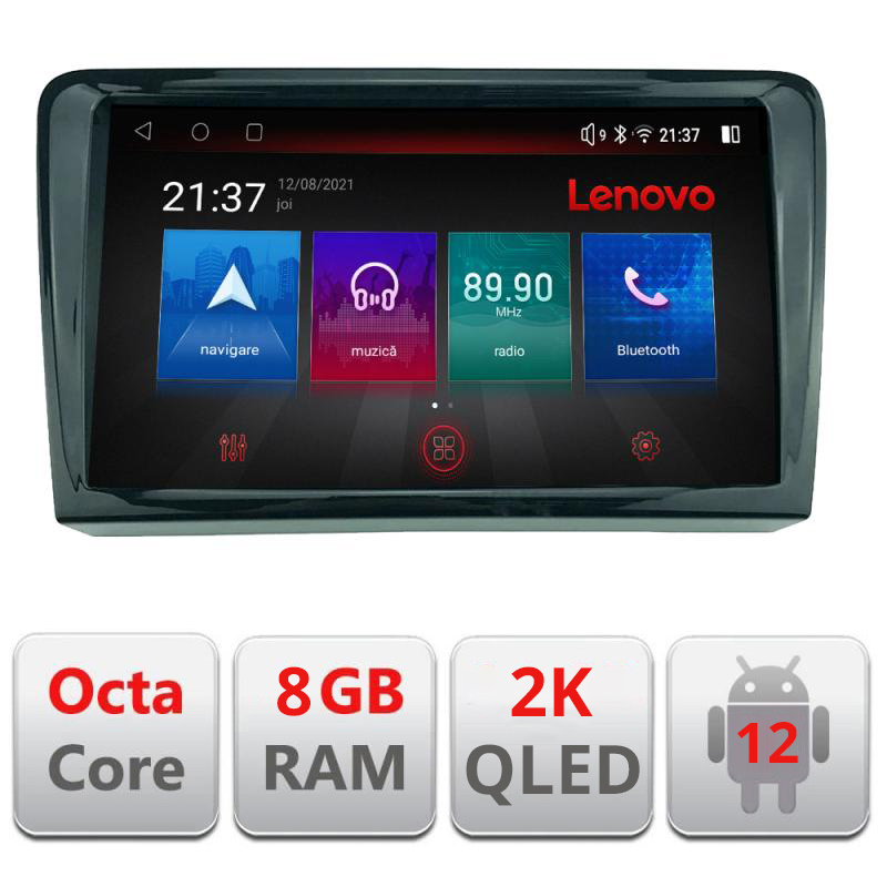 Navigatie dedicata Lenovo VW PQB M-VW Octacore, 8 Gb RAM, 128 Gb Memorie, 4G, Qled 2K, DSP, Carplay AA, 360,Bluetooth