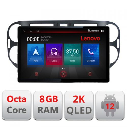 VPX Navigatie dedicata Lenovo VW TIGUAN- 2006-2016, Ecran 2K QLED 13″,Octacore,8Gb RAM,128Gb Hdd,4G,360,DSP,Carplay,Bluetooth