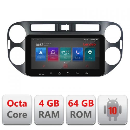 VPX Navigatie dedicata Lenovo VW Tiguan 2009-2015, Ecran QLED 10.33″, Octacore, 4Gb RAM, 64Gb Memorie, 4G, 360, DSP, Carplay,Bluetooth