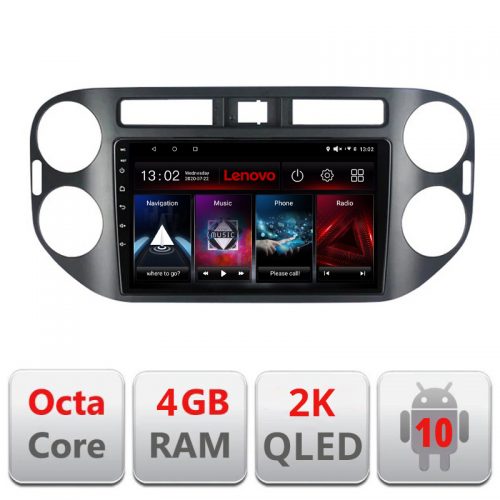 VPX Navigatie dedicata Lenovo VW TIGUAN- , Octacore, 4Gb RAM, 64Gb Hdd, 4G, QLED 2K, DSP, Carplay, Bluetooth