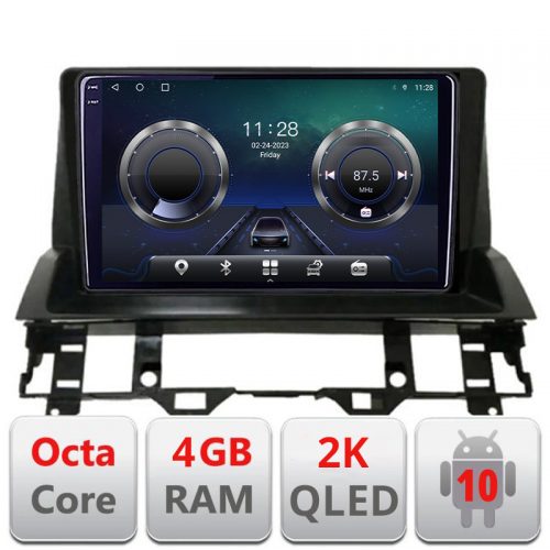 VPX Navigatie dedicata Mazda 6 2004-2008 C-MZD6 Android Octa Core Ecran 2K QLED GPS 4G 4+32GB 360 KIT-mzd6+EDT-E410-2K