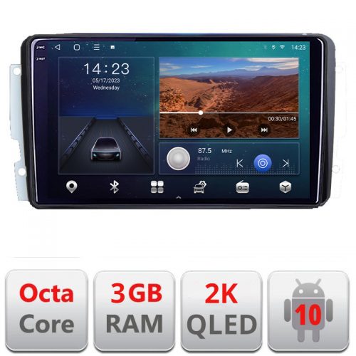 VPX Navigatie dedicata Mercedes C 2001-2004 CLK G 2004-2006 B-171 Android Ecran 2K QLED octa core 3+32 carplay android auto KIT-171+EDT-E309V3-2K