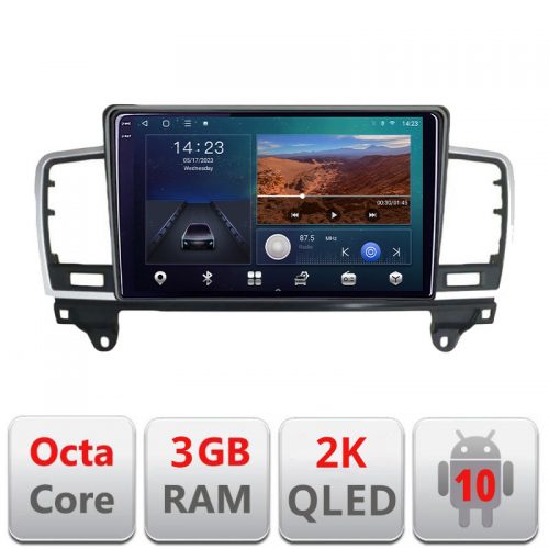 VPX Navigatie dedicata Mercedes ML W166 NTG4.5 B-W166 Android Ecran 2K QLED octa core 3+32 carplay android auto KIT-w166+EDT-E309V3-2K