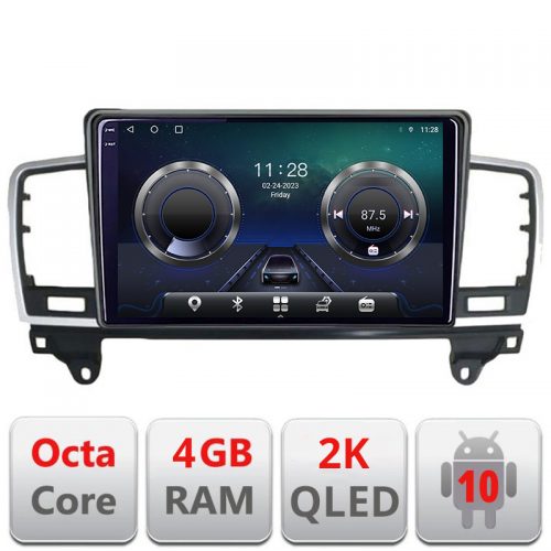 VPX Navigatie dedicata Mercedes ML W166 NTG4.5 C-W166 Android Octa Core Ecran 2K QLED GPS 4G 4+32GB 360 KIT-w166+EDT-E409-2K