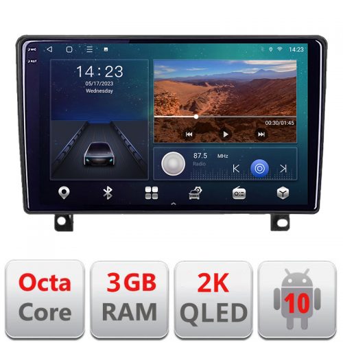 VPX Navigatie dedicata Opel Astra H 2006-2015 Android Ecran 2K QLED octa core 3+32 carplay android auto kit-astra-h+EDT-E309V3-2K