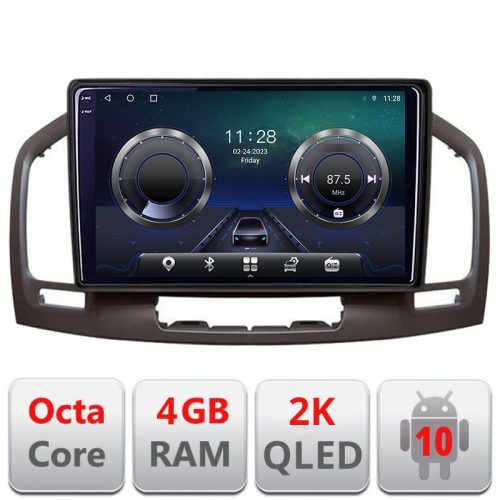 VPX Navigatie dedicata Opel Insignia 2009-2013 C-114 Android Octa Core Ecran 2K QLED GPS 4G 4+32GB 360 KIT-114+EDT-E409-2K