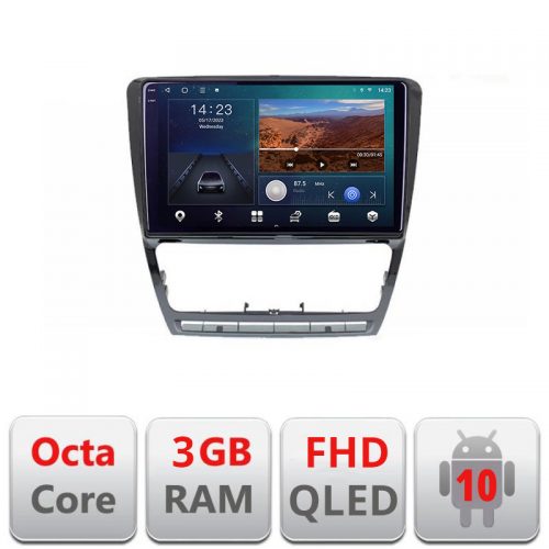 VPX Navigatie dedicata Skoda Octavia 2 2005-2013 B-005 Android Ecran QLED octa core 3+32 carplay android auto KIT-005+EDT-E310V3