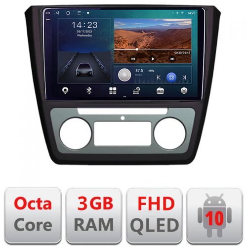 VPX Navigatie dedicata Skoda Yeti 2009-2014 B-YETI Android Ecran QLED octa core 3+32 carplay android auto KIT-YETI+EDT-E309V3