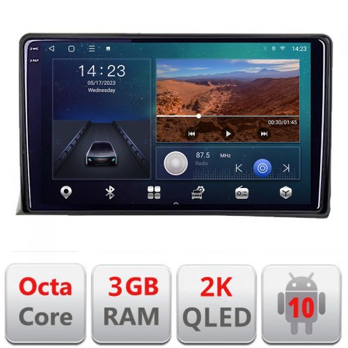 VPX Navigatie dedicata vw multivan 2003-2015 B-MULTIVAN Android Ecran 2K QLED octa core 3+32 carplay android auto KIT-multivan+EDT-E309V3-2K
