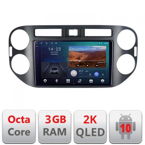 VPX Navigatie dedicata VW TIGUAN- 2006-2016 B-489 Android Ecran 2K QLED octa core 3+32 carplay android auto KIT-489+EDT-E309V3-2K