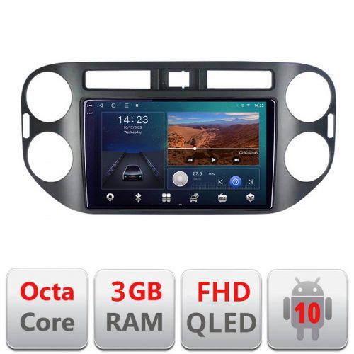 VPX Navigatie dedicata VW TIGUAN- 2006-2016 B-489 Android Ecran QLED octa core 3+32 carplay android auto KIT-489+EDT-E309V3