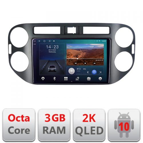 VPX Navigatie dedicata VW Tiguan 2009-2015 Android Ecran 2K QLED octa core 3+32 carplay android auto KIT-489v2+EDT-E309V3-2K
