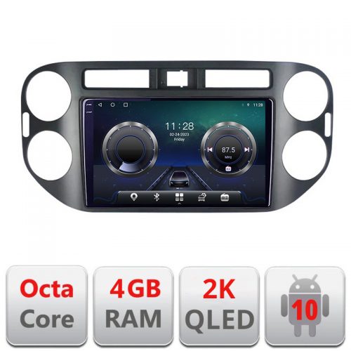 VPX Navigatie dedicata VW TIGUAN- Android Octa Core Ecran 2K QLED GPS 4G 4+32GB 360 KIT-489+EDT-E409-2K
