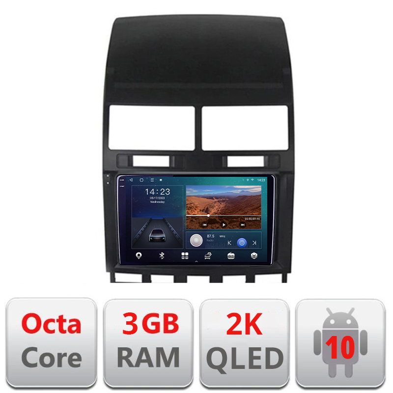 Navigatie dedicata VW Touareg 2004-2011 B-042 Android Ecran 2K QLED octa core 3+32 carplay android auto KIT-042+EDT-E309V3-2K