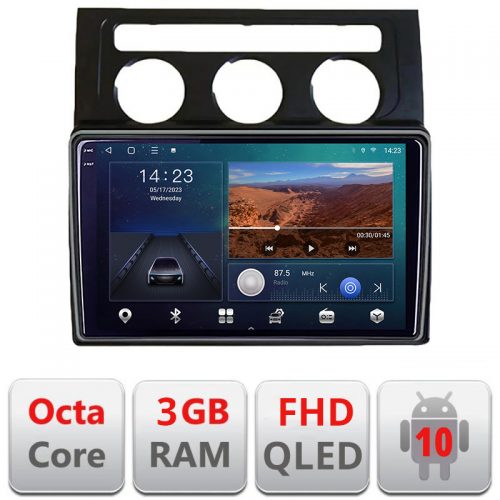 VPX Navigatie dedicata VW Touran 2003-2009 clima automata B-touran2 Android Ecran QLED octa core 3+32 carplay android auto kit-touran2+EDT-E310V3
