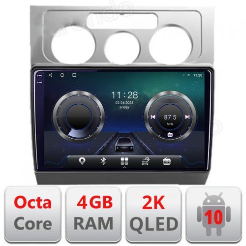 VPX Navigatie dedicata VW Touran 2003-2010 C-TOURAN1 Android Octa Core Ecran 2K QLED GPS 4G 4+32GB 360 KIT-TOURAN1+EDT-E410-2K
