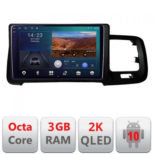 VPX Navigatie dedicata Volvo S60 2008-2014 B-s60-08 Android Ecran 2K QLED octa core 3+32 carplay android auto kit-s60-08+EDT-E309V3-2K