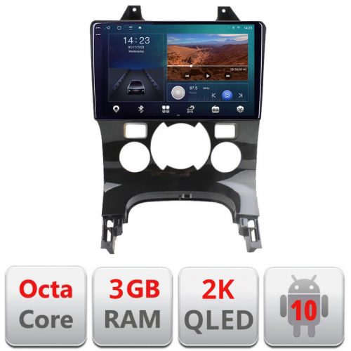 VPX Navigatie dedicata Peugeot 3008 Quad Core B-323 Android Ecran 2K QLED octa core 3+32 carplay android auto KIT-323+EDT-E309V3-2K